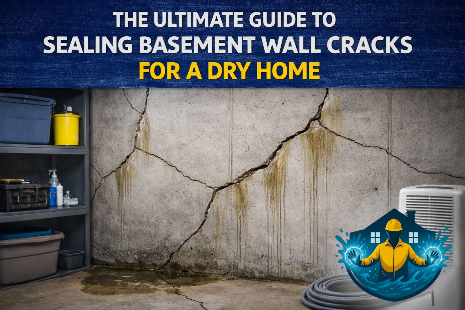 Sealing basement wall cracks