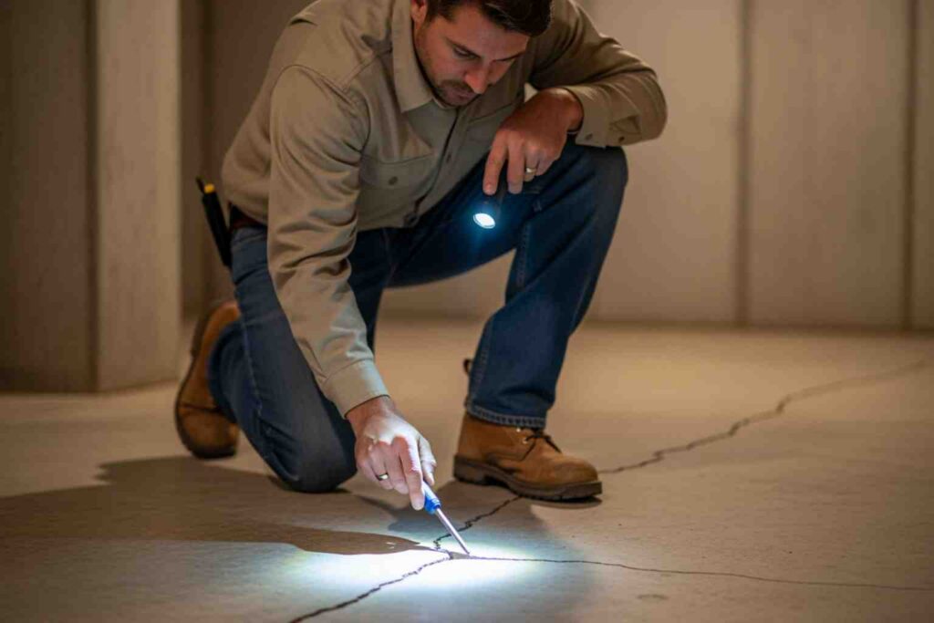 cracks in basement floor