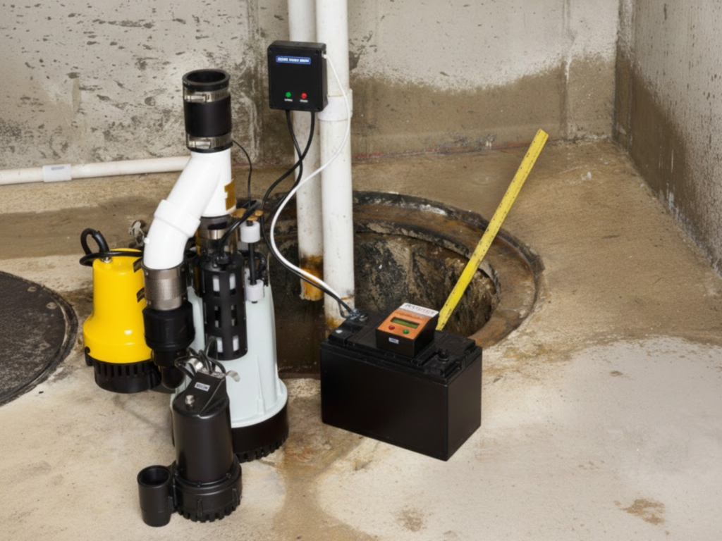 connect battery to sump pump