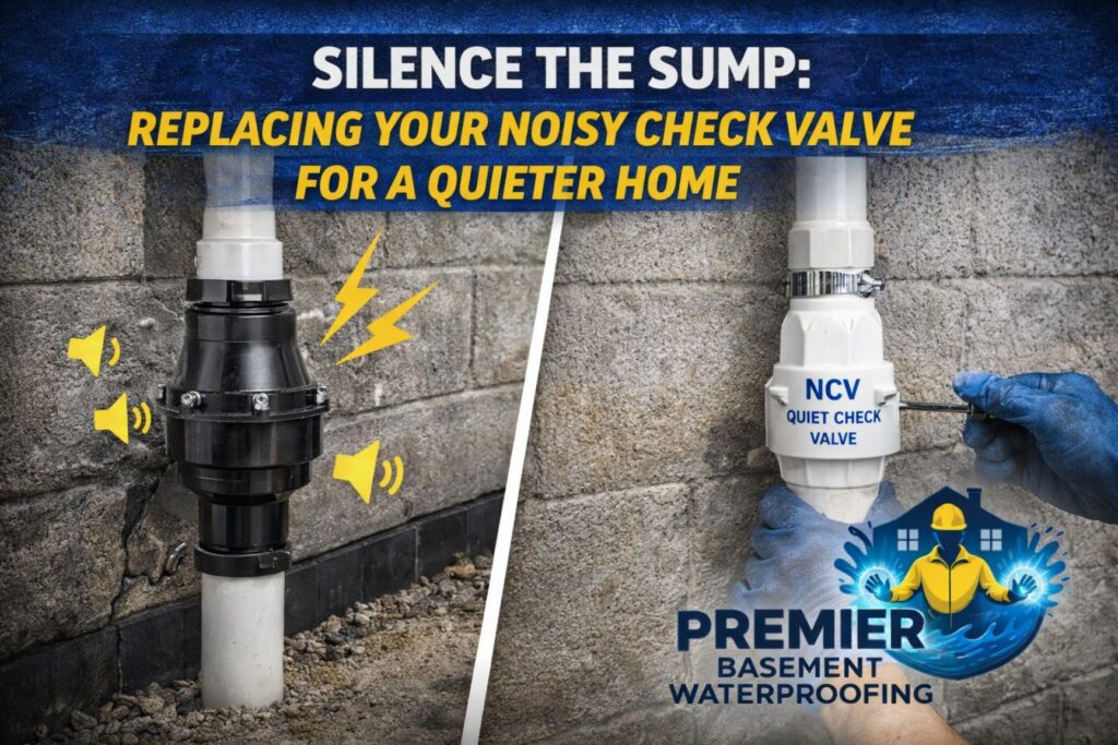 sump pump check valve replacement