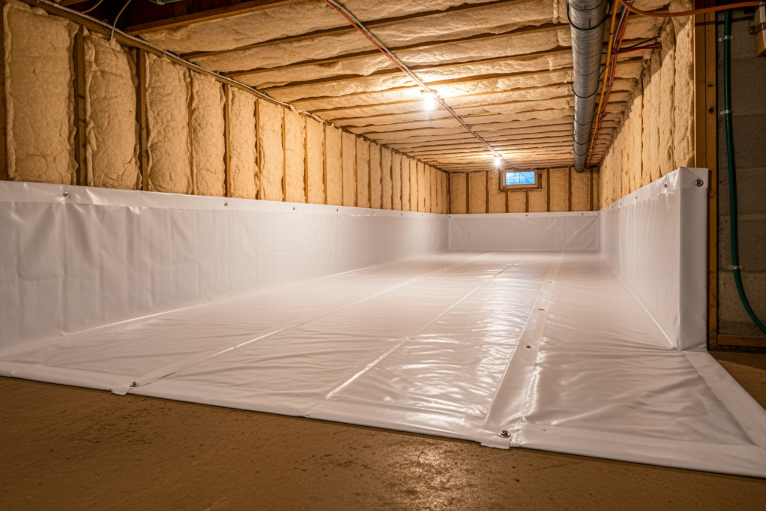 crawl space vapor barrier insulation